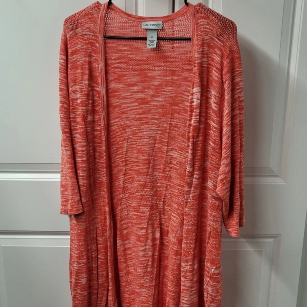 Catherines Cardigan Sweater Women's Size: 2X Gorgeous Open Front
